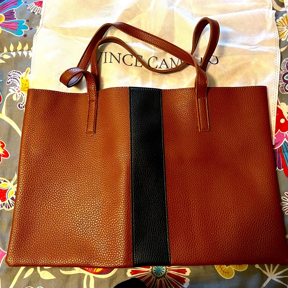 Vince Camuto brown black tote